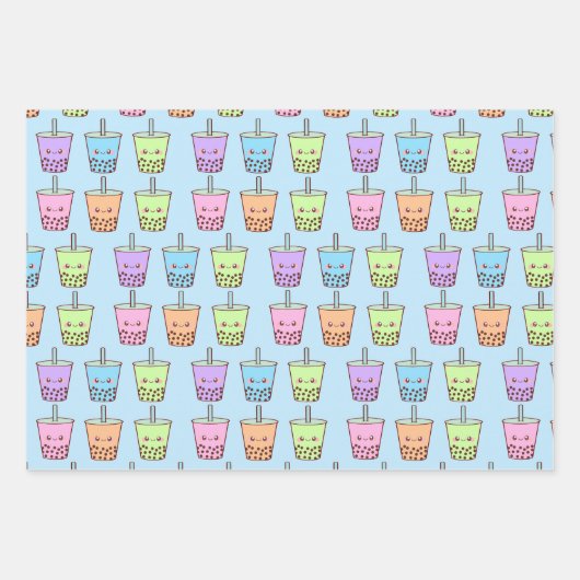 Boba Melk Thee Smaken Inpakpapier Vel (Voorkant 3)