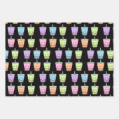 Boba Melk Thee Smaken Inpakpapier Vel (Voorkant)