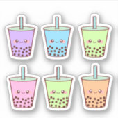 Boba Melk Thee Smaken Sticker (Voorkant)
