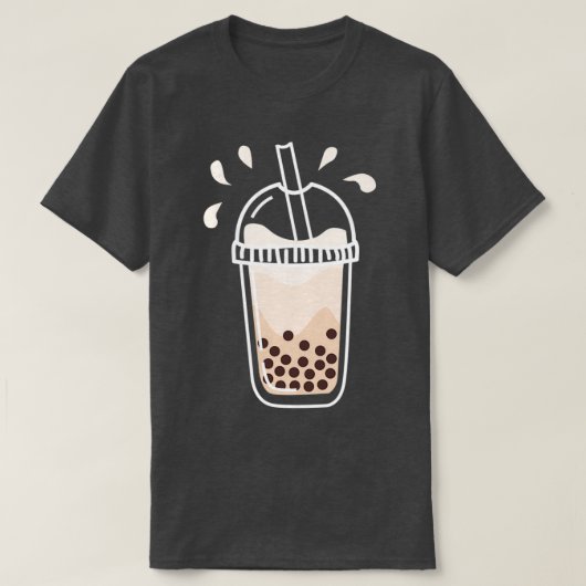 Boba Milk Tea in een kopje T-shirt (Design voorkant)