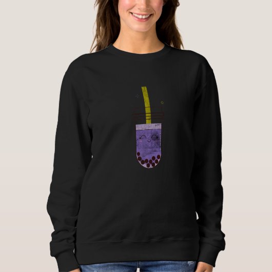 Boba Milk Teas Tapioca Bubble Pearl Trui (Voorkant)