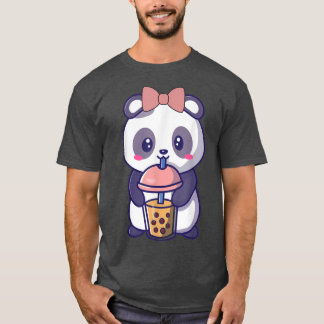 Boba Panda Drink de Japanse Cute Kawaii T-shirt