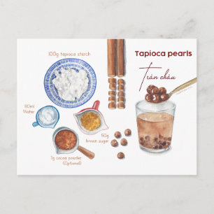 Boba Pearls Recipe Briefkaart