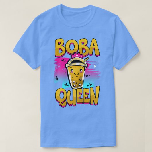 Boba Queen Bubble Tea T-shirt (Design voorkant)