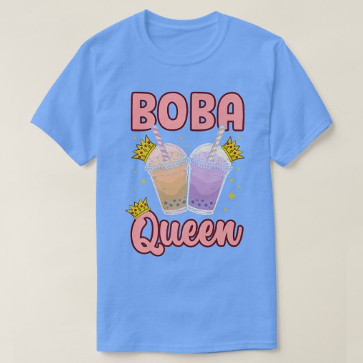 Boba Queen Graphic Tea Lover Tea Drinker Tea Brewi T-shirt (Design voorkant)