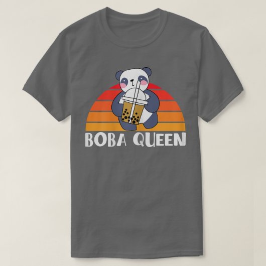 Boba Queen Panda Beer Bubble Tea Partner Kijk 132 T-shirt (Design voorkant)