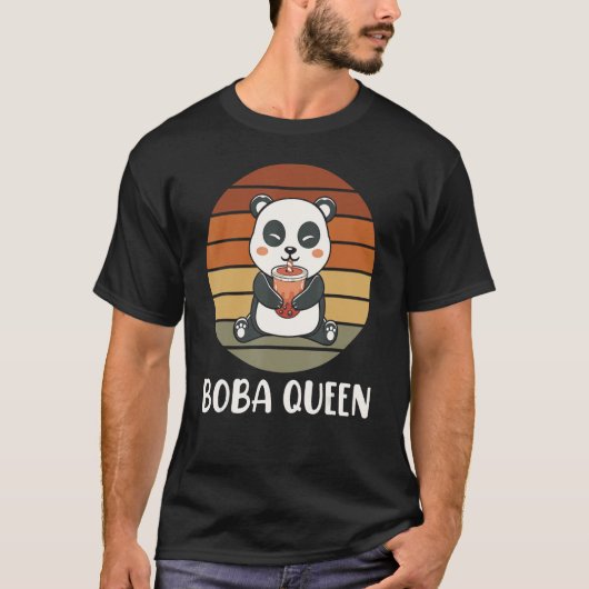 Boba Queen Panda Bubble Tea Boba Tea T-shirt (Voorkant)