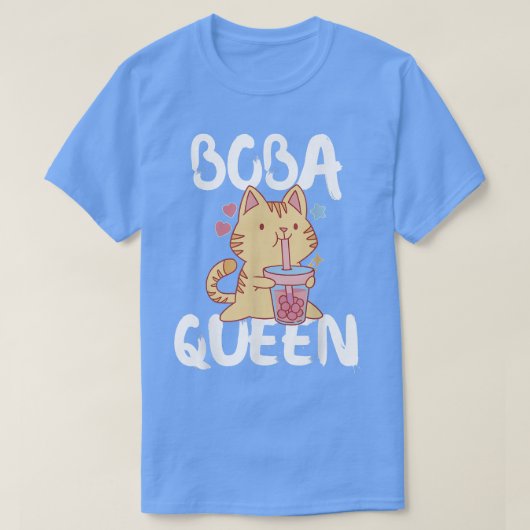 Boba Queen Panda Lover Drink bubbelmelk Tea Ka T-shirt (Design voorkant)