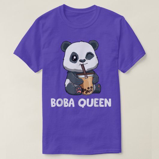 Boba Queen Pandas Funny Boba Tea T-shirt (Design voorkant)