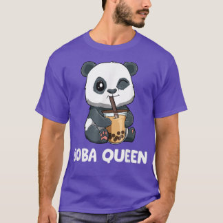 Boba Queen Pandas Funny Boba Tea T-shirt
