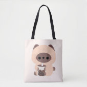 Boba Siamese Cat Tote Bag (Voorkant)