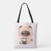 Boba Siamese Cat Tote Bag (Achterkant)