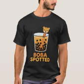 Boba Spotted Cute Winking Leopard Bubble Tea Straw T-shirt (Voorkant)