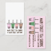 Boba Taiwanese Tea Shop Teahouse Café Cups Visitekaartje (Voorkant / Achterkant)