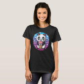 Boba Tapioca Parels Bubble Milk Thee Drink Panda K T-shirt (Voorkant volledig)