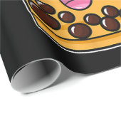 Boba Tapioca Pearls Bubble Milk Tea Drink Corgi Cadeaupapier (Rol Hoek)