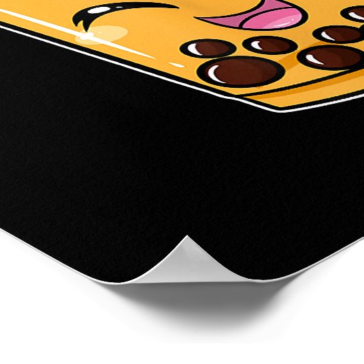 Boba Tapioca Pearls Bubble Milk Tea Drink Corgi Poster (Hoek)