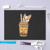 Boba Tapioca Pearls Bubble Milk Tea Drink Corgi Tissuepapier (Craft)