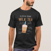 Boba Tea beltea classic parelmelkthea diagram T-shirt (Voorkant)