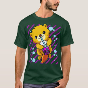 Boba tea beltea cute Kawaii otter voor parelhol de T-shirt