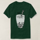 Boba Tea Black en White T-shirt (Design voorkant)