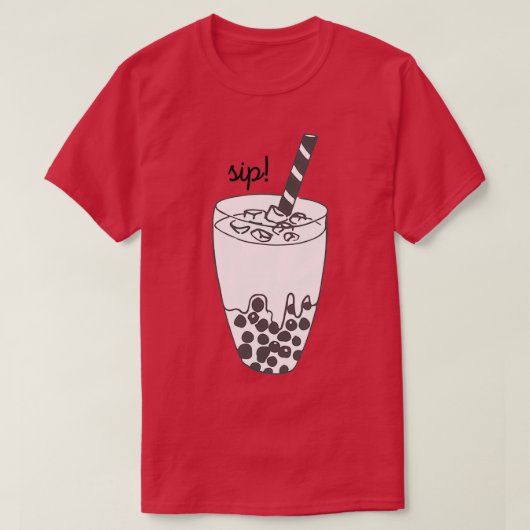 Boba Tea Black T-shirt (Design voorkant)