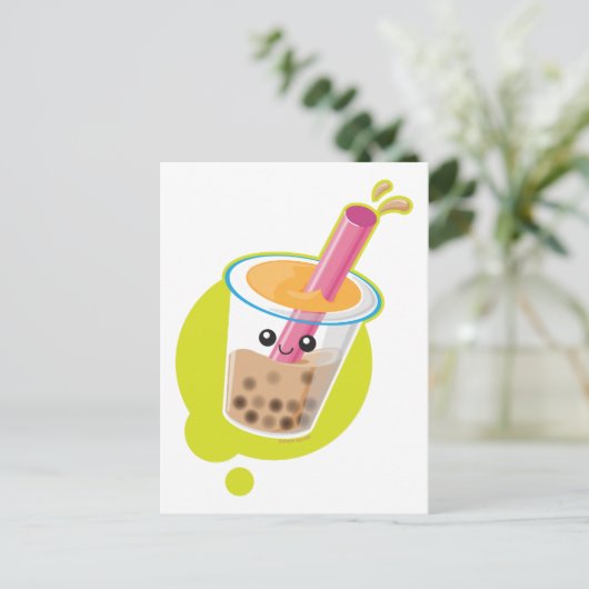 Boba Tea Briefkaart (Staand voorkant)