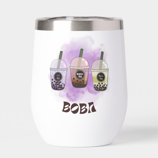 Boba Tea, bubbelmilk tea (Achterkant)