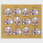 Boba Tea, bubbelmilk tea Cadeaupapier (Vlak)