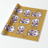 Boba Tea, bubbelmilk tea Cadeaupapier (Uitgerold)