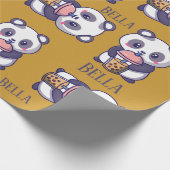 Boba Tea, bubbelmilk tea Cadeaupapier (Hoek)