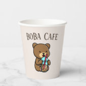 Boba Tea, bubbelmilk tea Papieren Bekers (Voorkant)