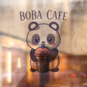 Boba Tea, bubbelmilk tea Raamsticker (Vel 2)