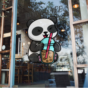 Boba Tea, bubbelmilk tea Raamsticker