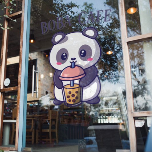 Boba Tea, bubbelmilk tea Raamsticker