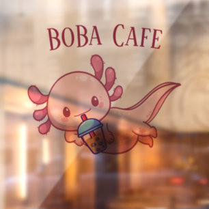 Boba Tea, bubbelmilk tea Raamsticker