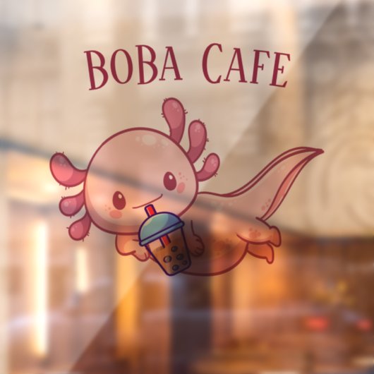 Boba Tea, bubbelmilk tea Raamsticker (Vel 2)
