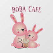 Boba Tea, bubbelmilk tea Raamsticker (Vel)