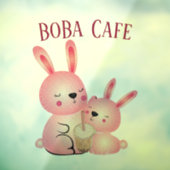 Boba Tea, bubbelmilk tea Raamsticker (Vel 3)