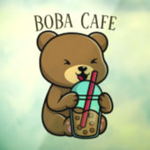 Boba Tea, bubbelmilk tea Raamsticker (Vel 3)
