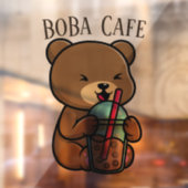 Boba Tea, bubbelmilk tea Raamsticker (Vel 2)