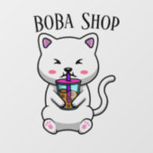 Boba Tea, bubbelmilk tea Raamsticker (Vel)