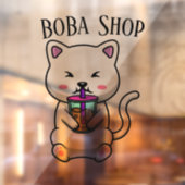 Boba Tea, bubbelmilk tea Raamsticker (Vel 2)