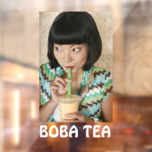 Boba Tea Bubble Drink Advertisement Window Cling Raamsticker
