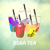 Boba Tea Bubble Drink Raamsticker (Vel 3)