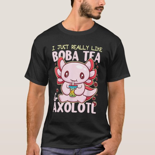 Boba Tea Bubble Tea Axolotl  Axolotl T-shirt (Voorkant)