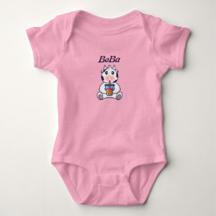 boba tea bubble tea baby bodysuit