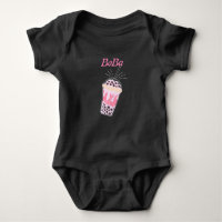 boba tea bubble tea baby bodysuit