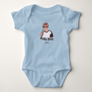 boba tea bubble tea baby bodysuit