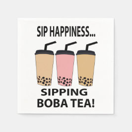Boba Tea Bubble Tea Boba Tea Party Servet